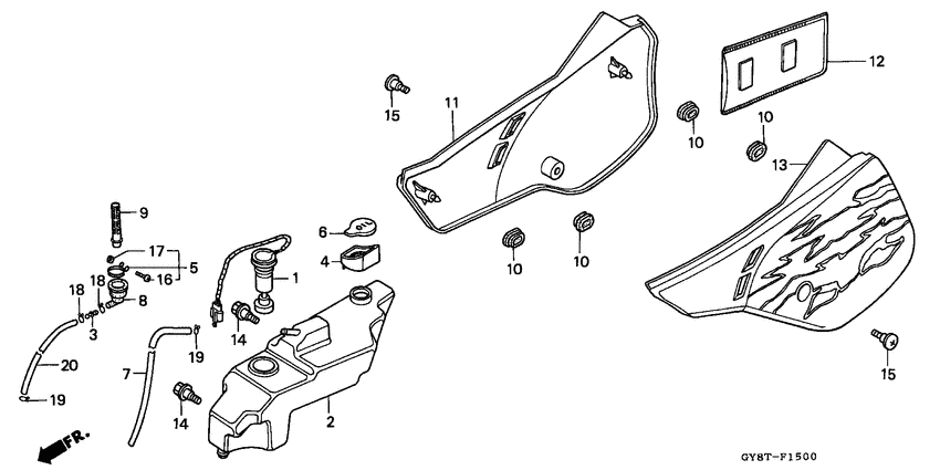 Side cover/oil tank
