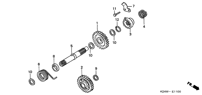 CR125R Кик стартер