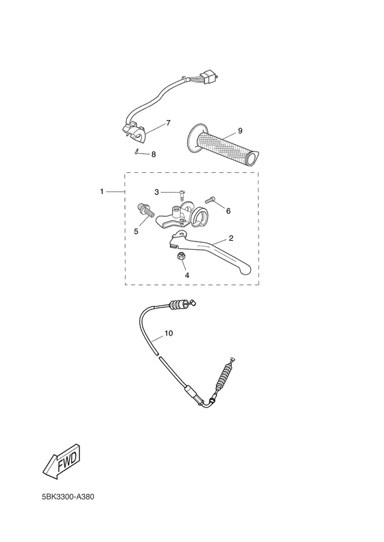 Handle switch. lever