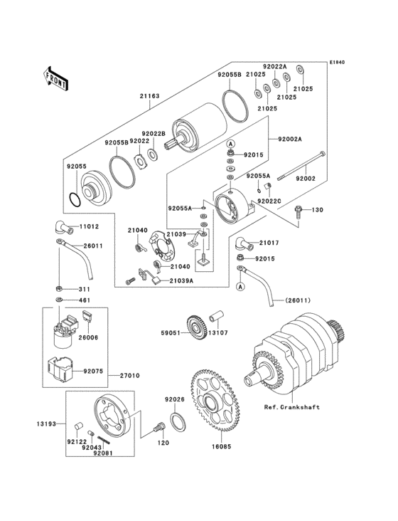 Starter motor(f15/f16)
