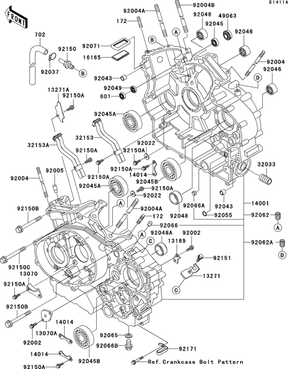 VN1500 Crankcase(1 / 2)(vn1500-e5 / e6)
