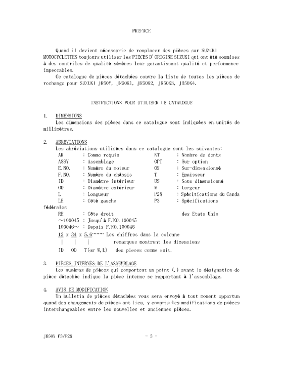 JR50 Catalog preface