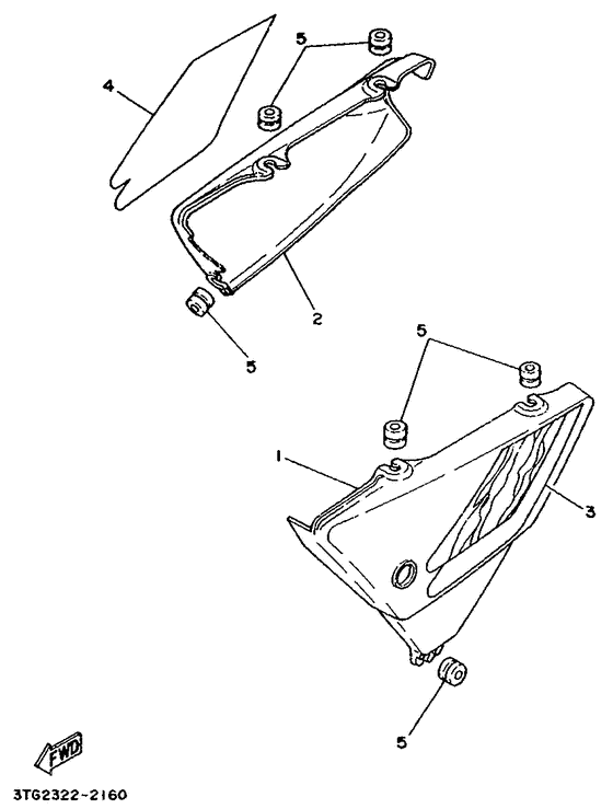 DT50MX Side cover  /  oil tank