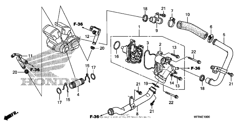 VT1300CX (ABS) Водяной насос