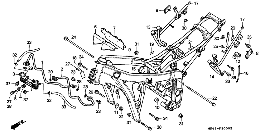 Frame body/oil cooler