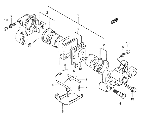 GSF400 Задний суппорт
