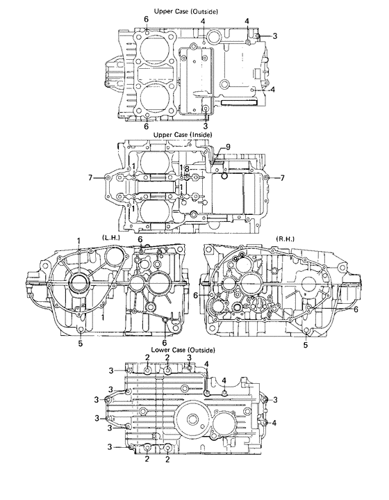 Crankcase bolt & stud pattern