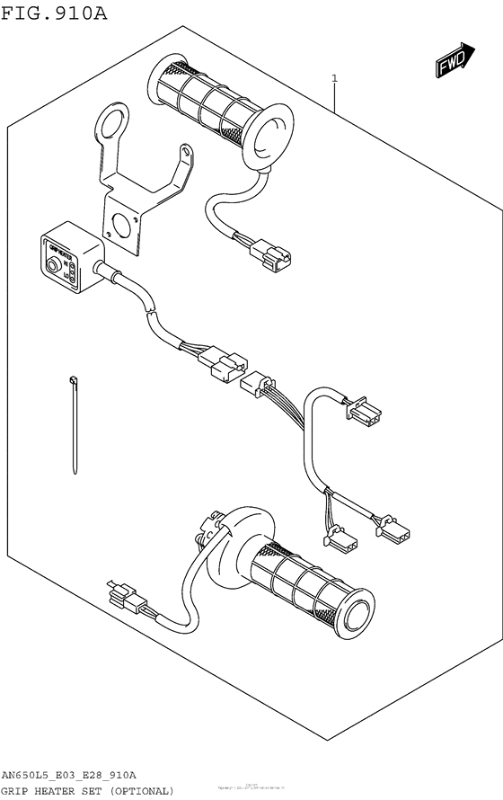 AN650 Grip Heater Set (Optional) (An650L5 E03)
