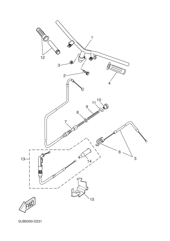 Steering handle & cable