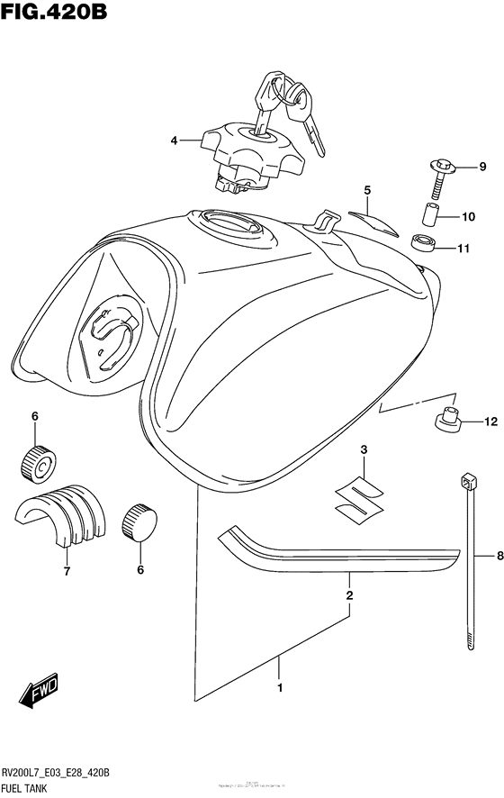 Fuel Tank (For Ysf,019) (Rv200L7 E28)