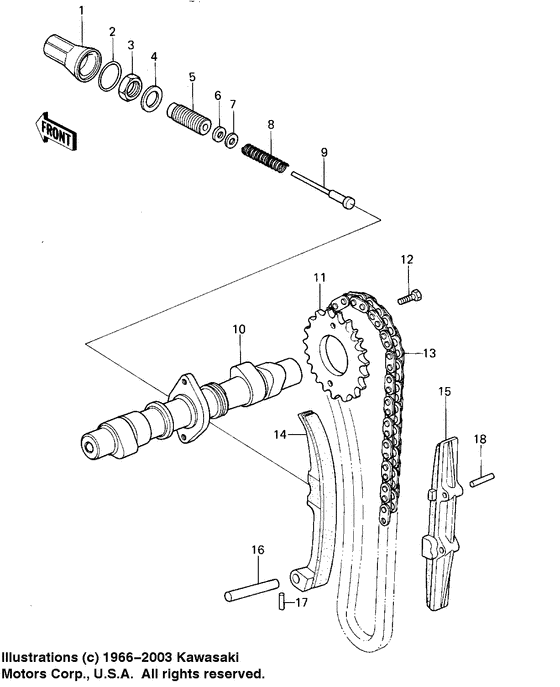 Camshaft/chain/tensioner