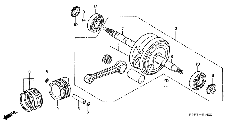 Crankshaft/piston