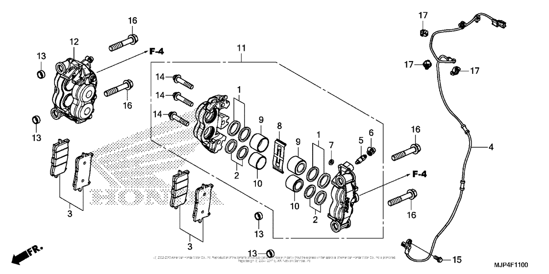 CRF1000D (ABS) Передний суппорт