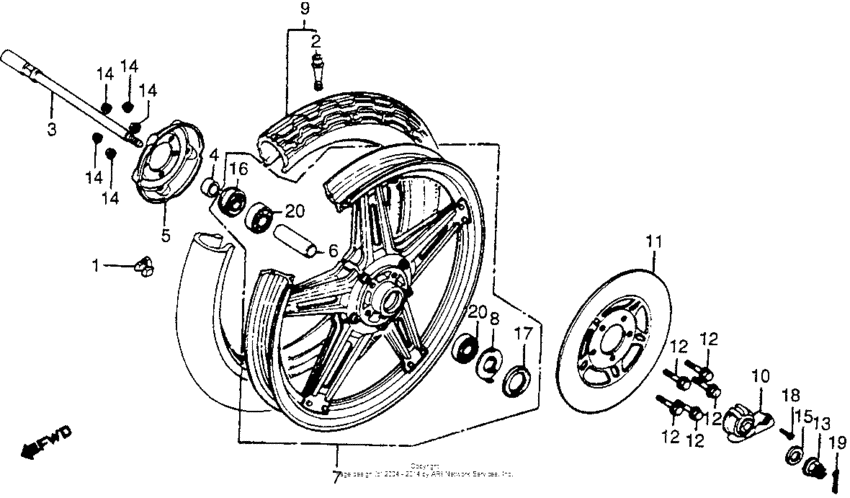 Cm400c front wheel 81