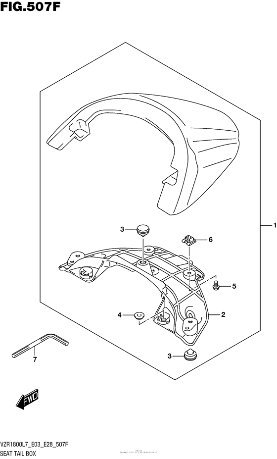 Seat Tail Box (For Pgz) (Vzr1800Bzl7 E33)