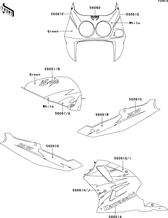 Decals(green/white)(zx750-l3)
