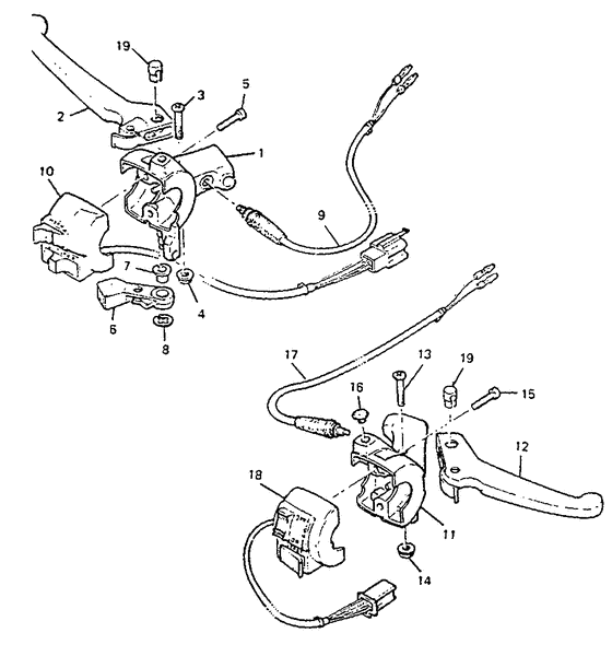 Handle switch. lever