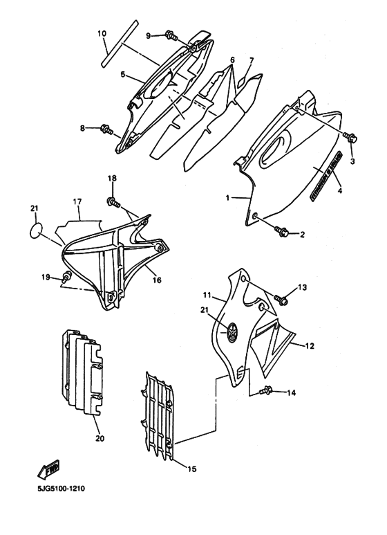 YZ426F Боковая крышка