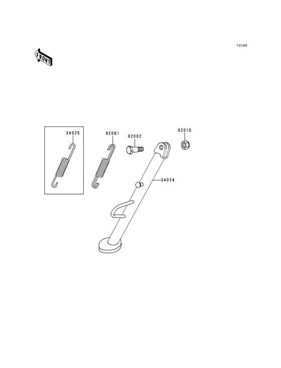 KLE500 Подножка