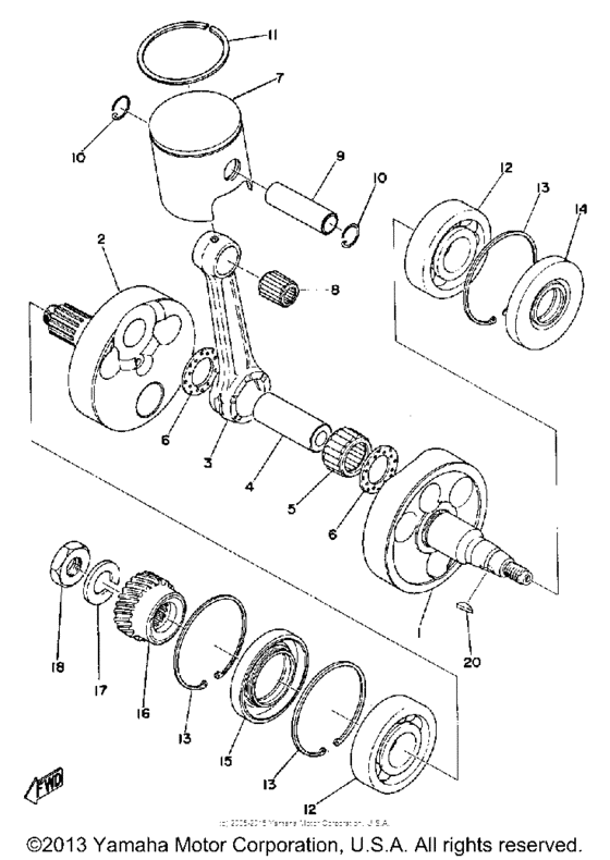 Crank piston