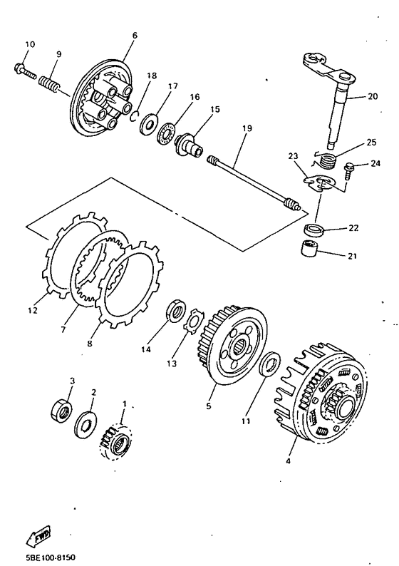 WR400F Сцепление