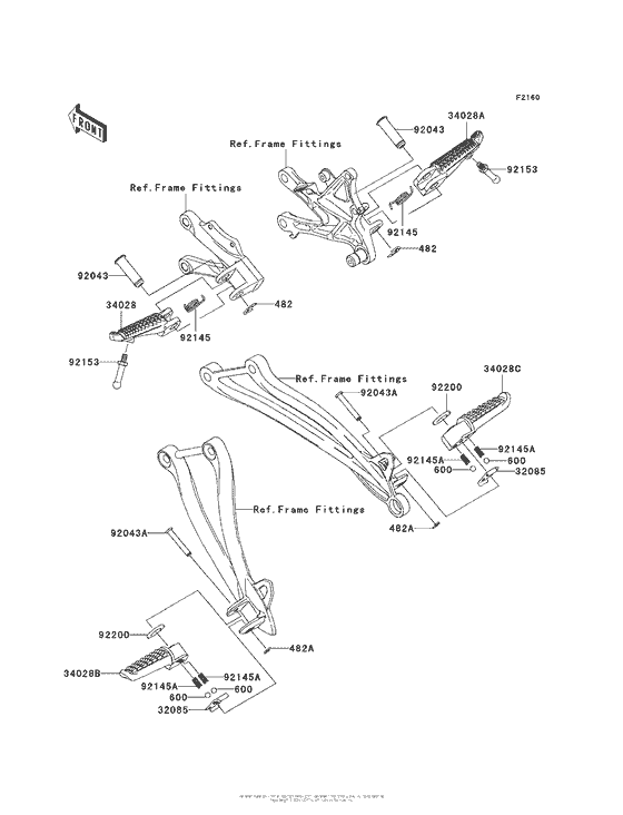 ZX1000 Подножки