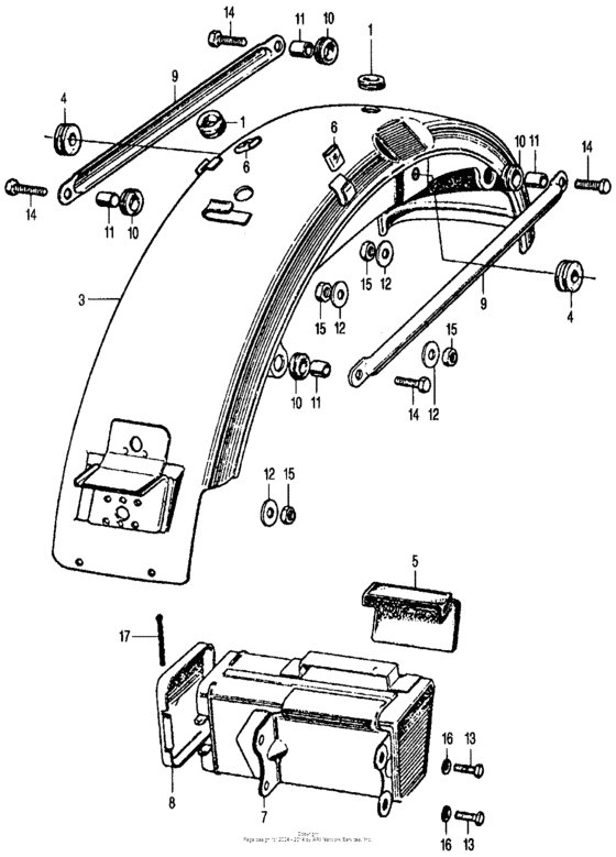 Rear fender + tool box k2