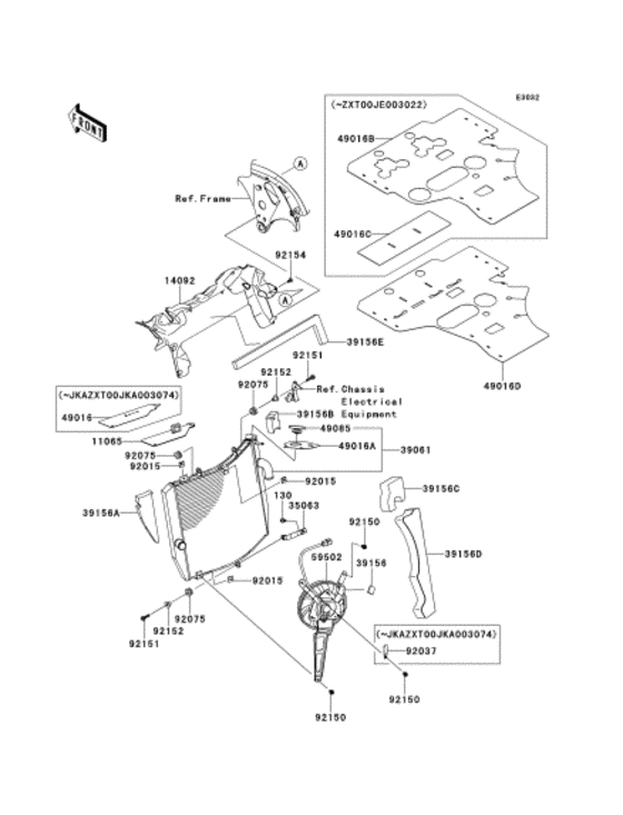 ZX1000 Радиатор