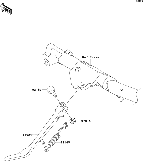 VN1500 Подножка