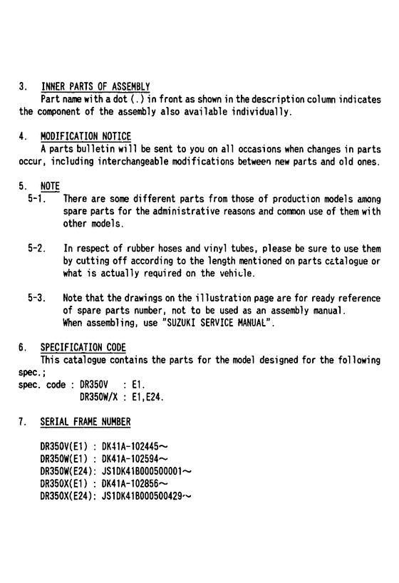 DR350 Catalog preface