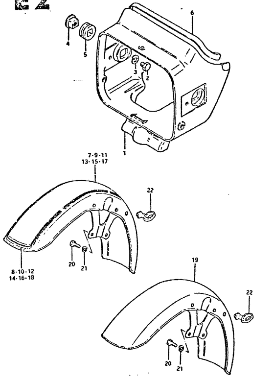 Headlamp housing - front fender
