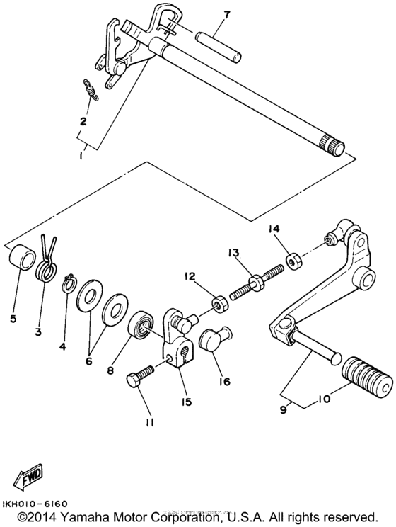 XT225N Переключение скоростей
