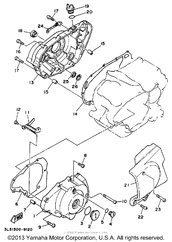 XV250 Боковые крышки