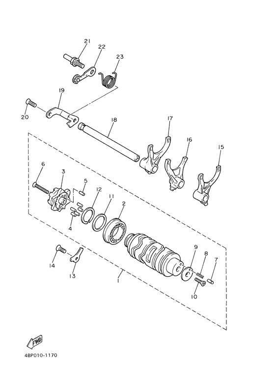 Shift cam. fork