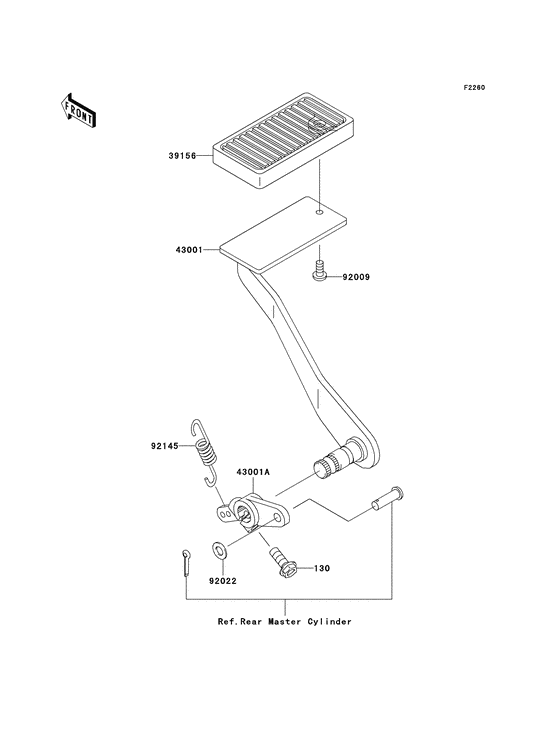 VN1600 Педаль тормоза