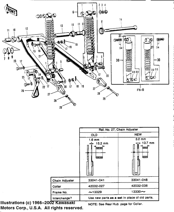 Swing arm/shock absorbers