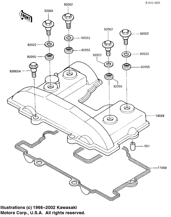 KL250 Крышка головки цилиндров