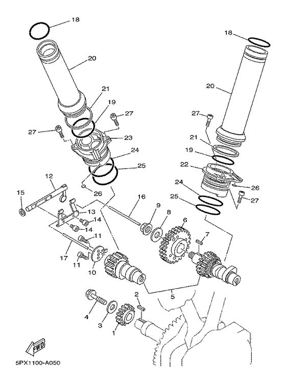 XV17PCRC Camshaft. chain