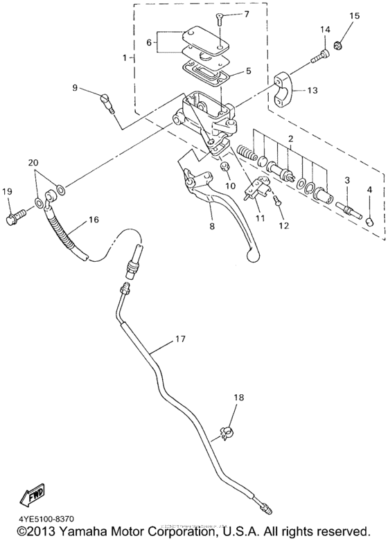 XVZ13LTN Главный тормозной цилиндр