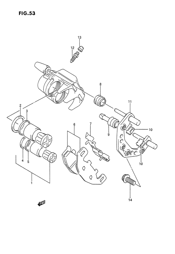 GSX1100 Передний суппорт