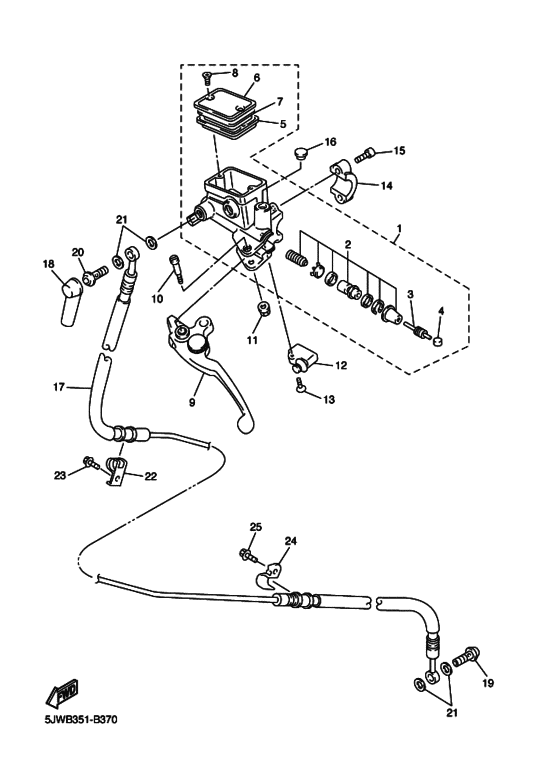 FJR1300 Передний тормозной цилиндр