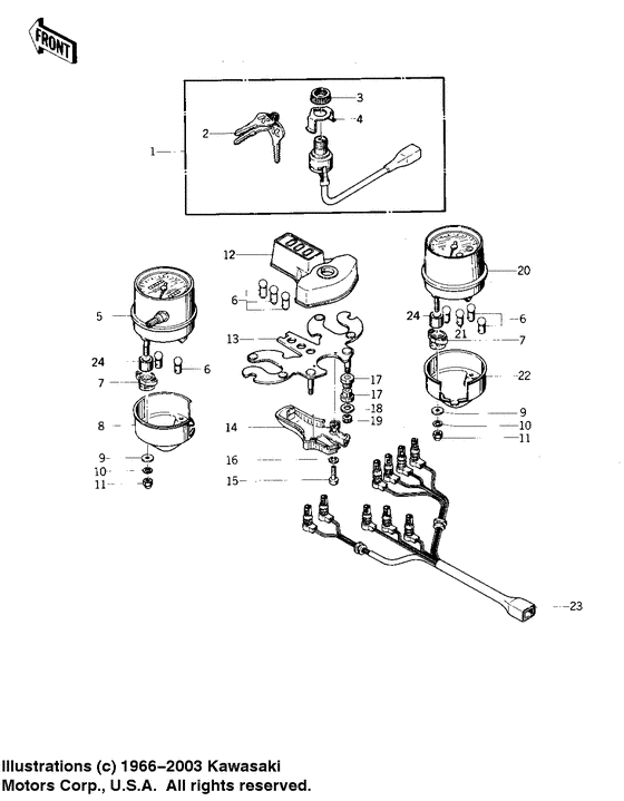 Meters/ignition switch