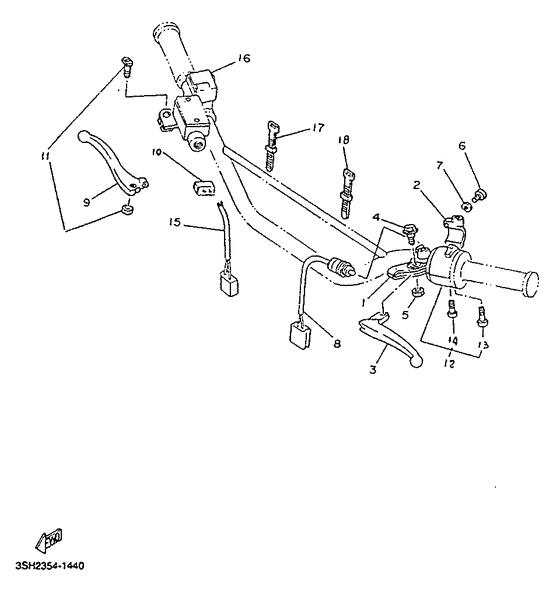 Handle switch. lever