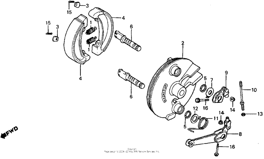 Front brake panel 81-82