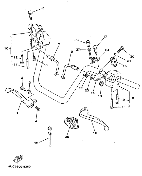 Handle switch. lever