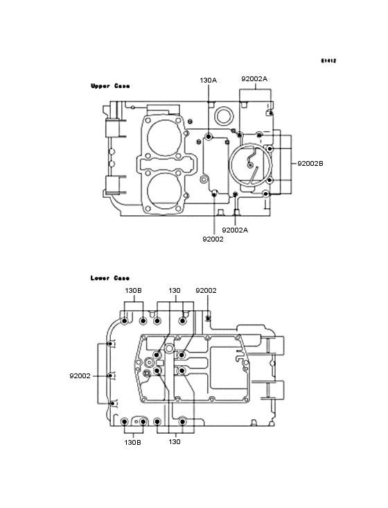 KLE400 Болты крепления картера