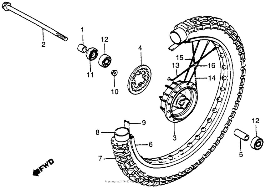 Front wheel 83-84