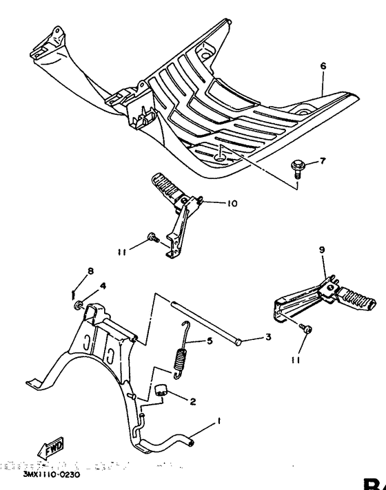 Stand. footrest