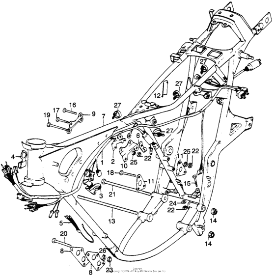 Frame + wire harness