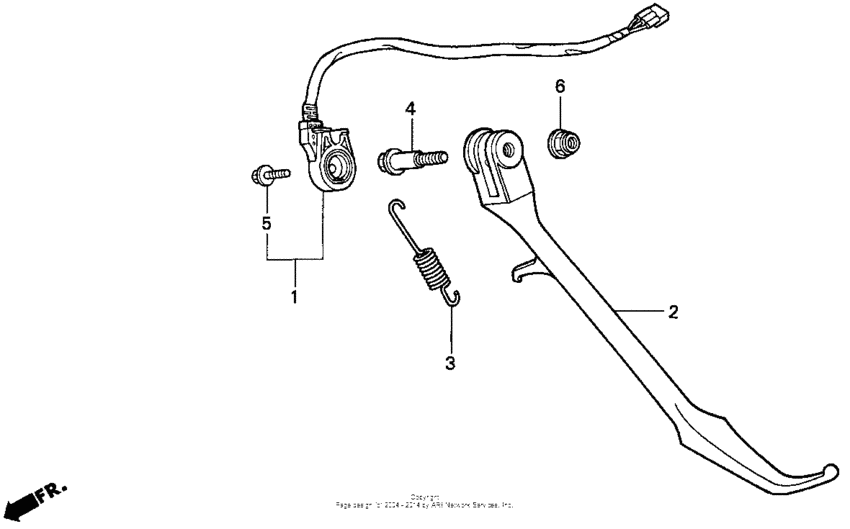 VF750CD Подножка